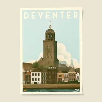 Vintage Stadsposter Lebuinuskerk
