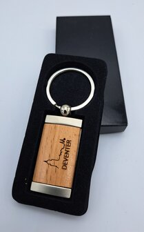 Sleutelhanger Deventer hout