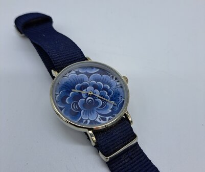 Delfts blauw horloge