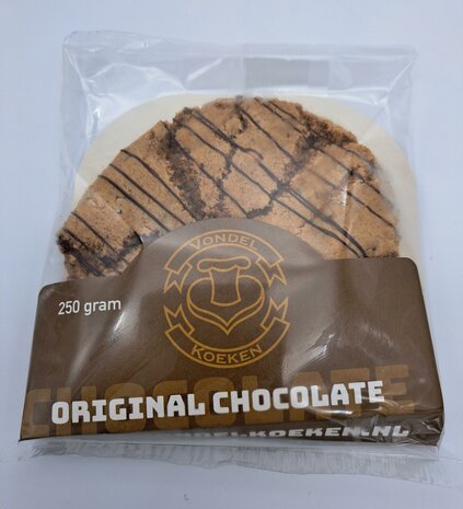 Vondel koek met chocolade