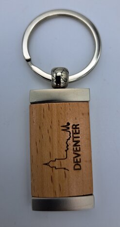 Sleutelhanger Deventer hout